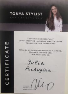 Certificato di trucco e acconciatura della mia storia
