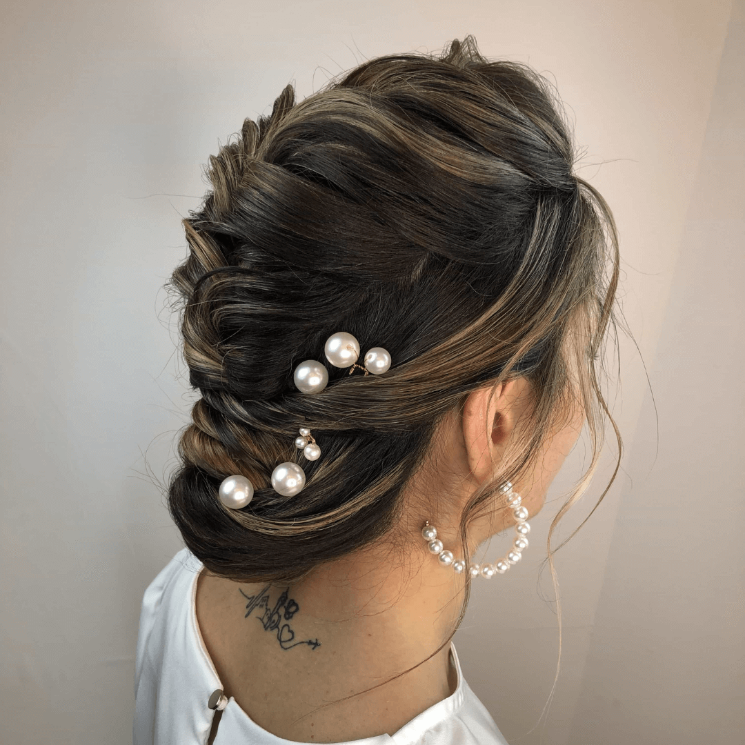 Home trucco acconciature matrimonio chignon sposa intrecciato