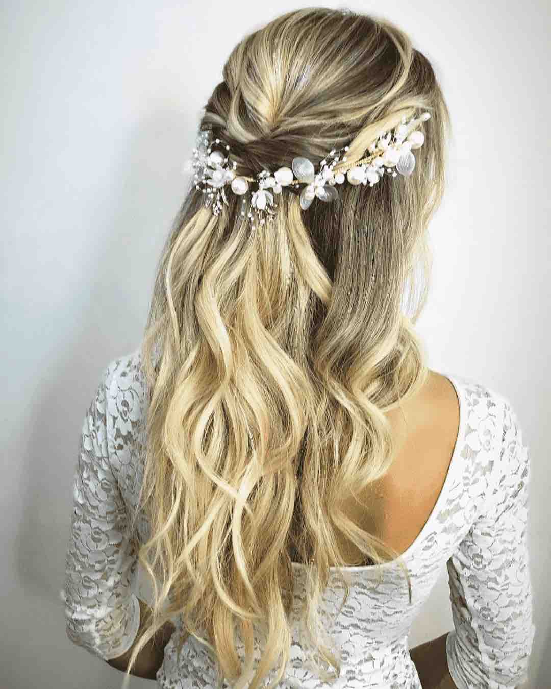 acconciatura sposa capelli sciolti